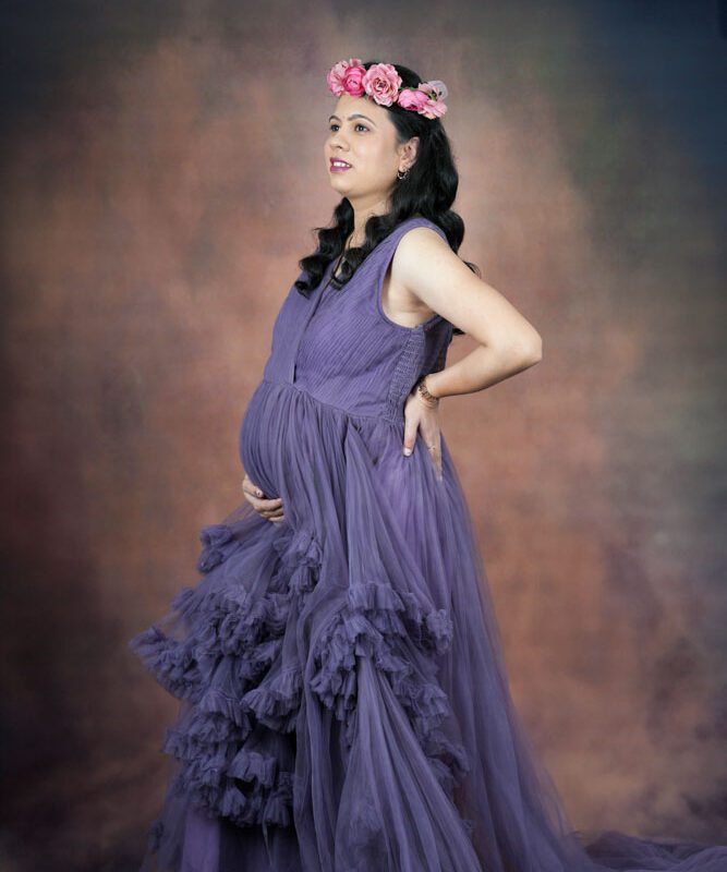 Ethereal Lavender Ruffle Gown